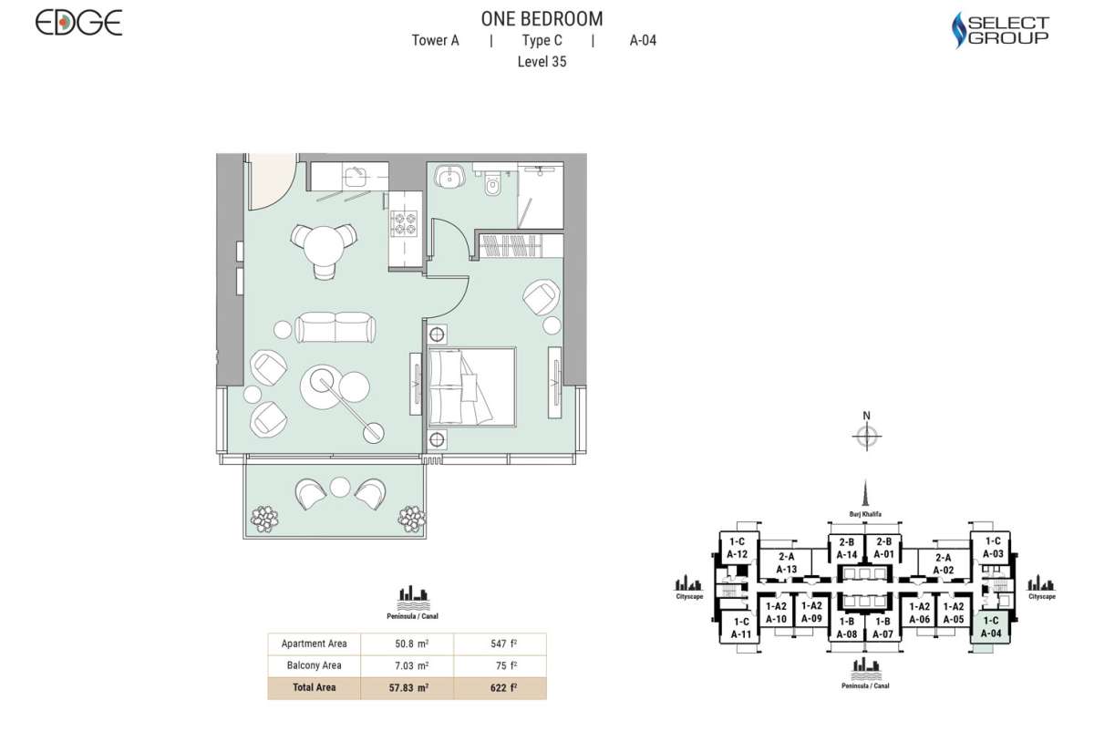 Type C, Level 35, A-04 - The Edge Tower 1